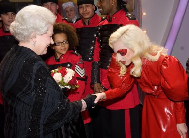 The Queen is obviously mad about music. Look at her shooting the breeze with Lady Gaga