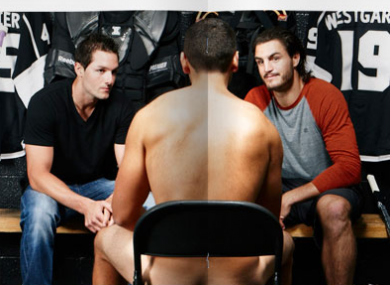 The reporter stripped naked for what was a unique interview.