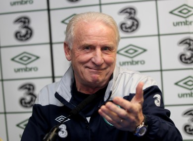 Giovanni Trapattoni: will lead Ireland against Croatia, Spain and Italy.