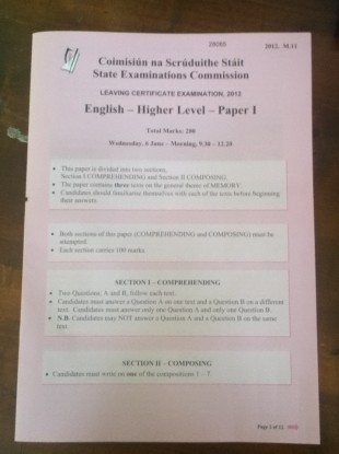 leaving cert english essays for kids