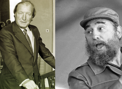Charles Haughey and Fidel Castro (File photos)