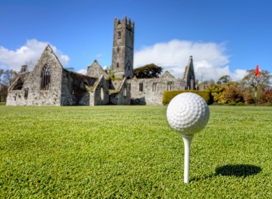 A golf course and an ancient abbey. Sure, where else would you get it?