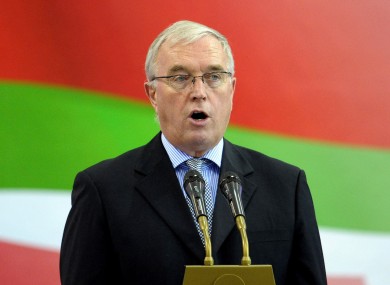 McQuaid speaking yesterday.