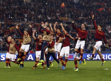Roma: Borriello's goal extended their winning start to 10 games.