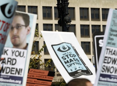 A rally in Washington to protest against the National Security Agency's spying on Americans, and to demand action from Congress on the NSA's mass surveillance programs.