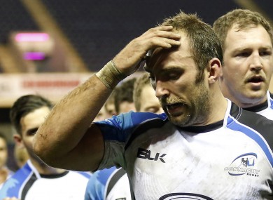 Muldoon shows his dejection after last night's loss.