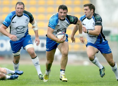 Henshaw, centre, in the Heineken Cup last month.