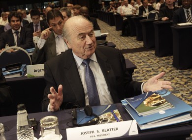 Time to shine: Sepp Blatter.