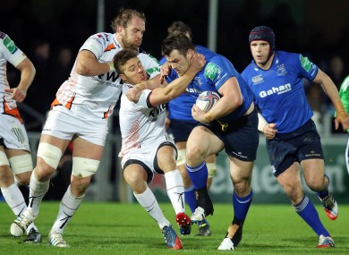 Cian Healy carries strongly at the RDS.