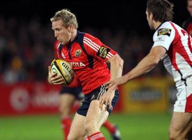 Prendergast in Munster colours in 2008.