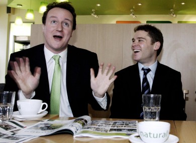 Tory leader and now Prime Minister David Cameron with Aidan Burley in 2006.