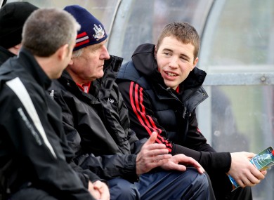 Cork's Colm O'Neill sits on the bench at Páirc Uí Rinn last week.