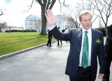 Enda Kenny at the White House in 2011 during a St Patrick's Day visit to the US